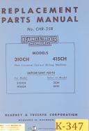Kearney & Trecker-Milwaukee-Kearney & Trecker 310CH & 415CH, Milling Machine Parts Manual-310CH-415CH-01